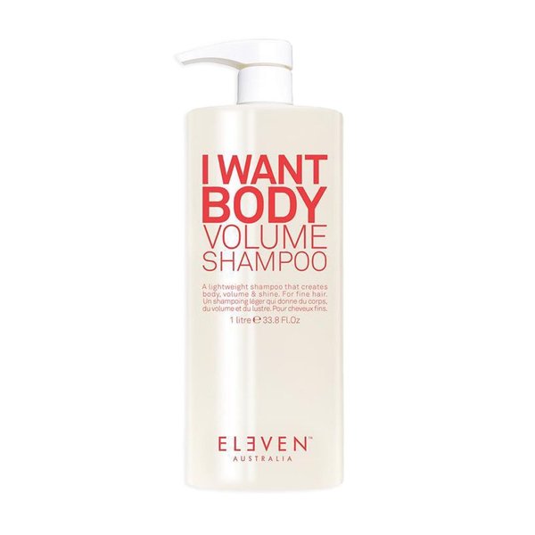 ELEVEN I Want Body Volume Shampoo 960ml Tuuheutta ja volyymia antava shampoo hennoille hiuksille
